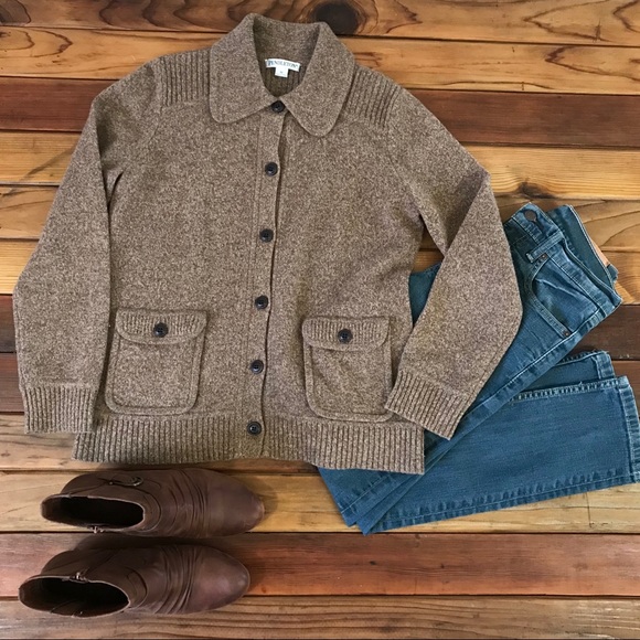 Pendleton Sweaters - PENDLETON Lambswool Button Front Collar Cardigan